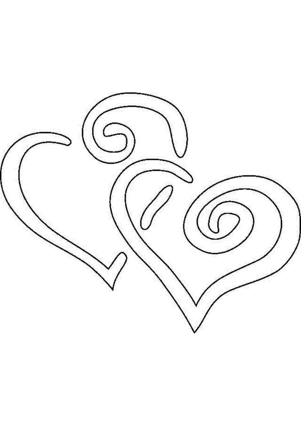 Раскраска Сердечки