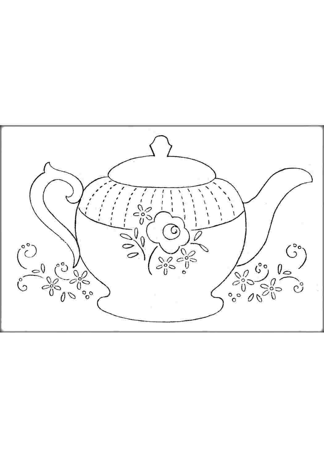 Раскраска Чайник