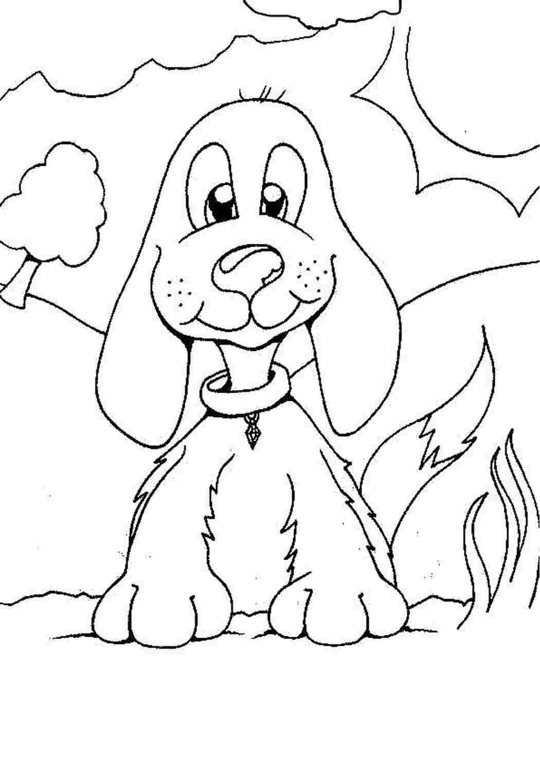 Раскраска Собачка