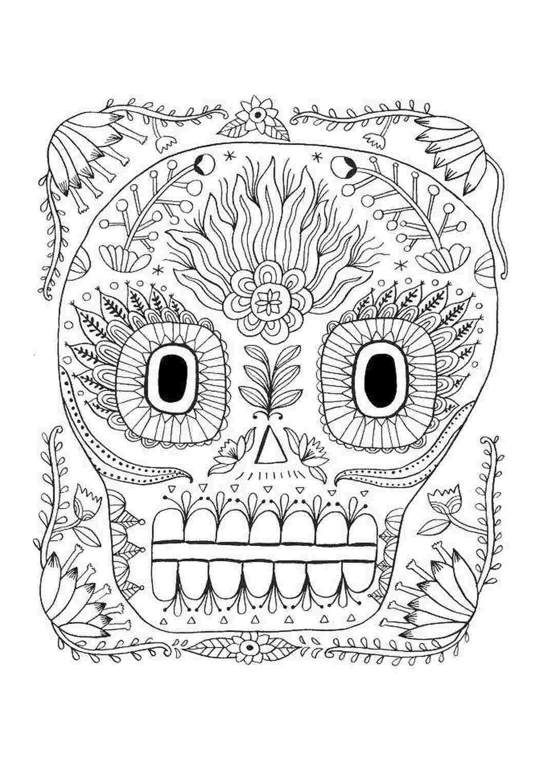 Раскраска Череп