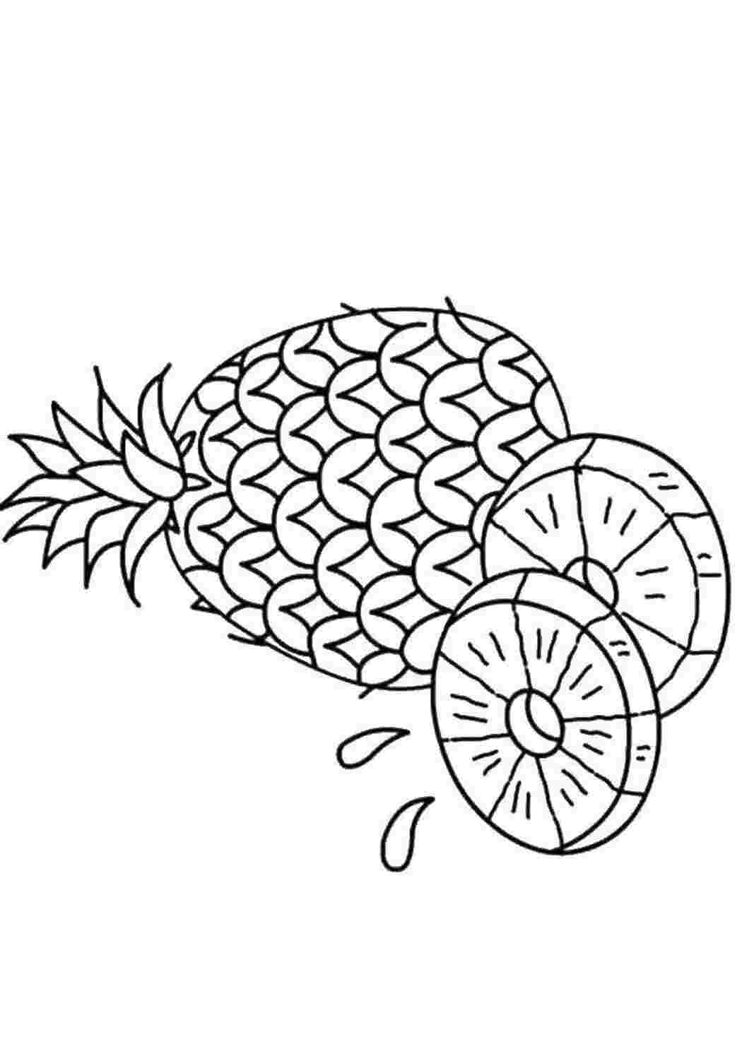 Раскраска Ананас