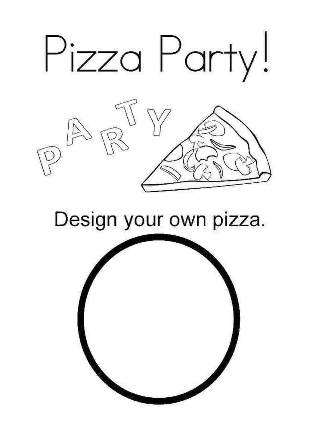 Make pizza раскраска
