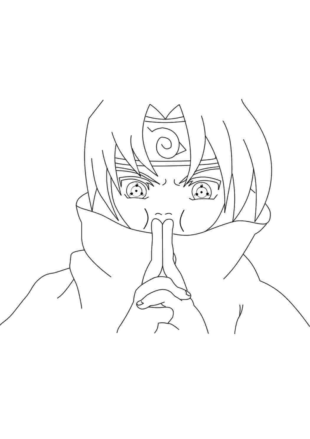 Раскраска Итачи