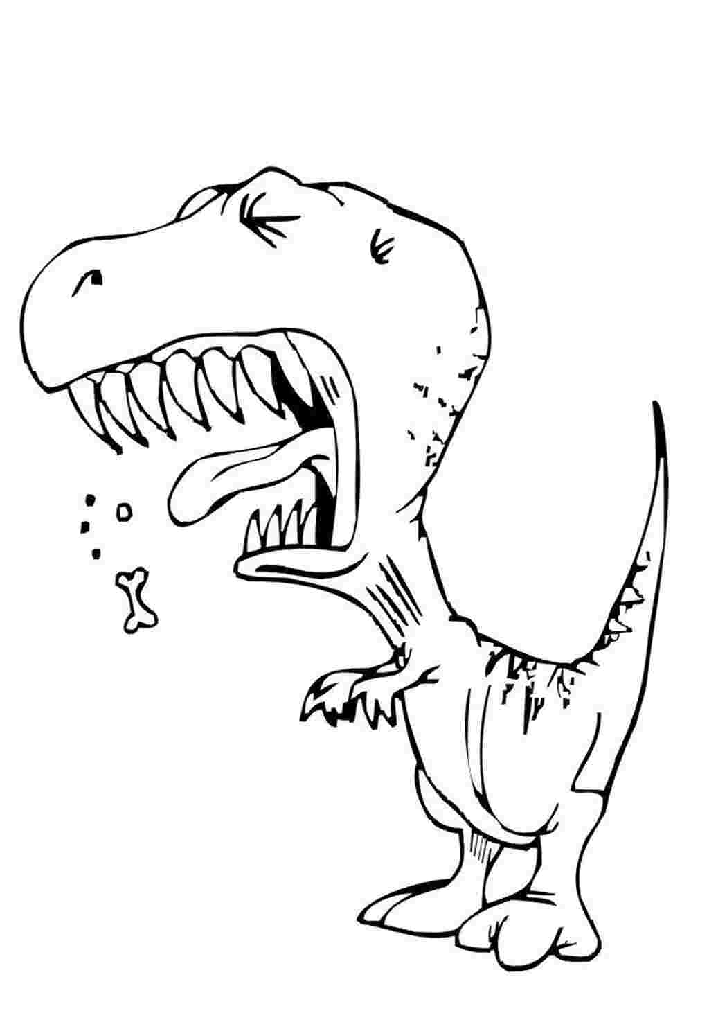 Динозавр Тираннозавр рекс раскраска