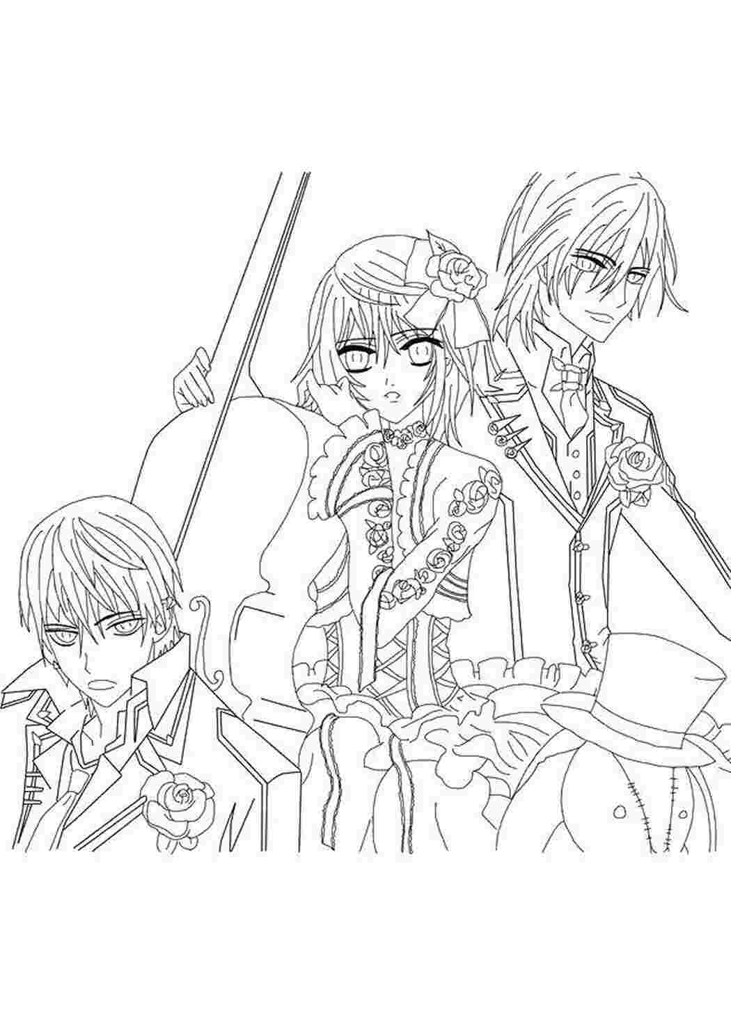 Раскраска Японское аниме