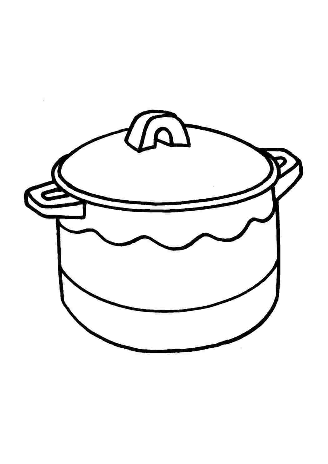 Раскраска Кострюля