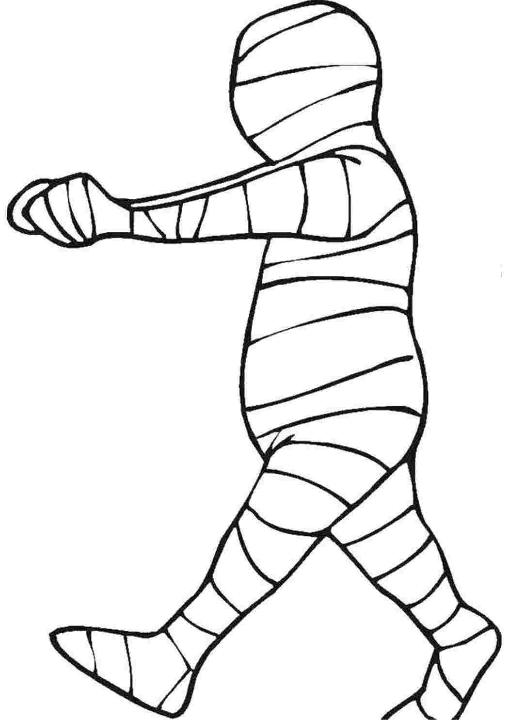 Раскраска Мумия бродит