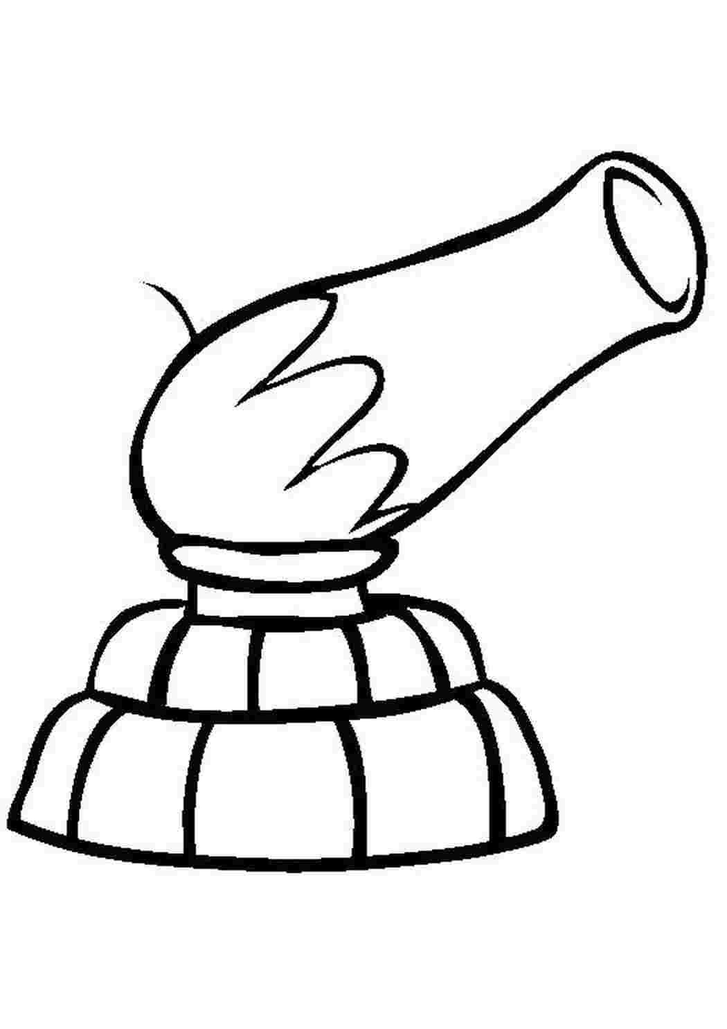 Раскраска Пушка