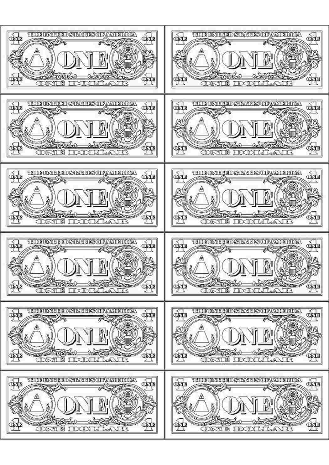 Раскраска Доллар