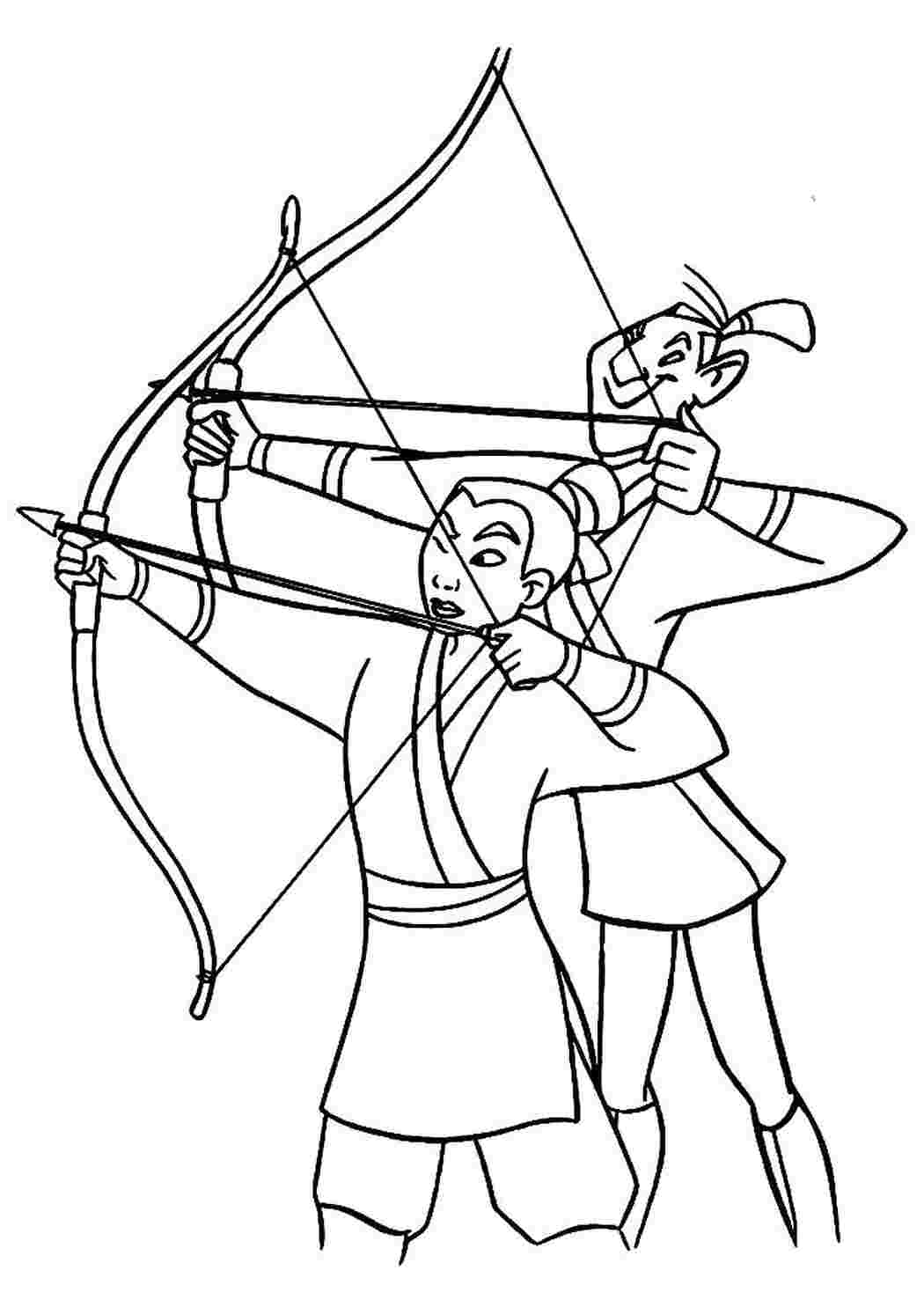 Раскраска Лучники