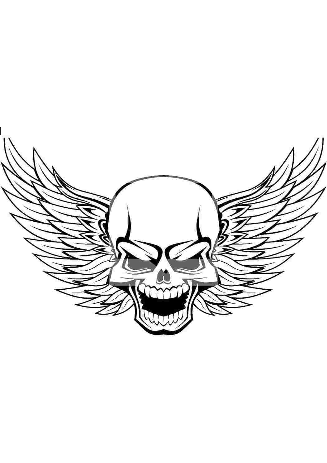 Раскраска Череп