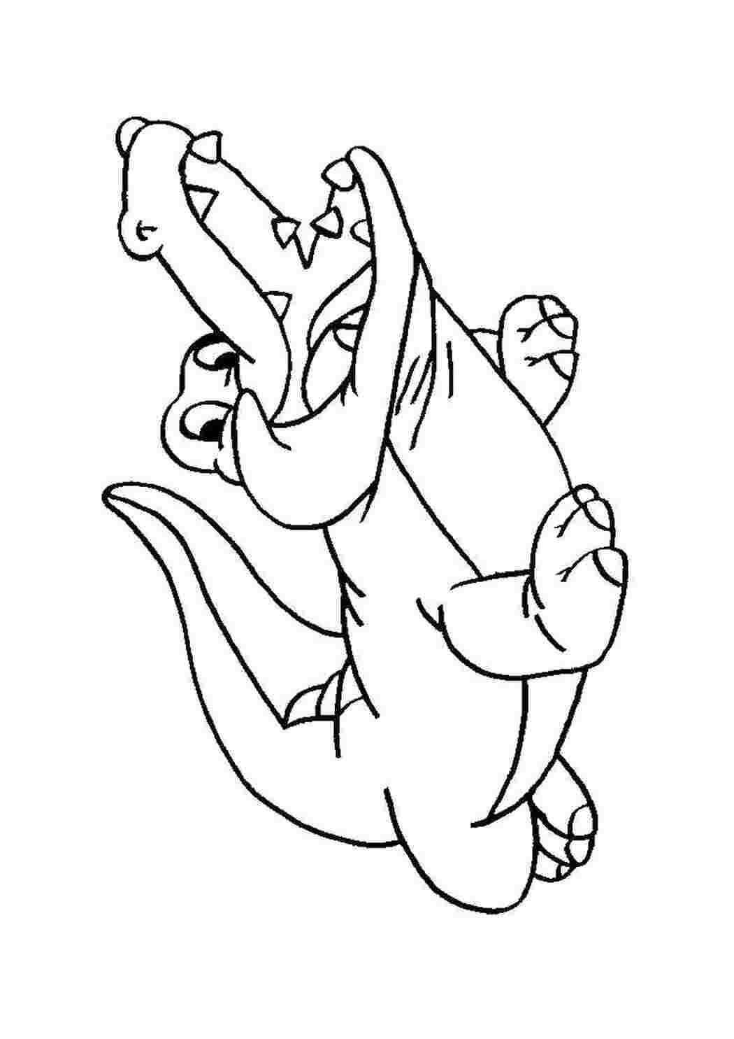 Раскраска Крокодил