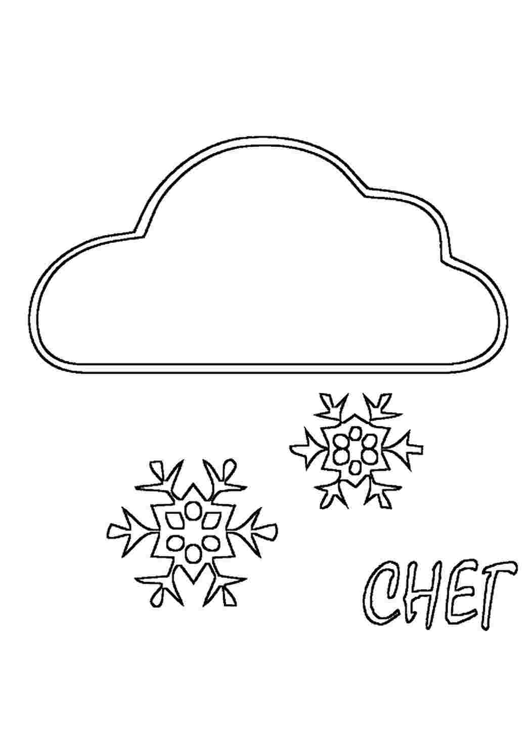 Раскраска Снег