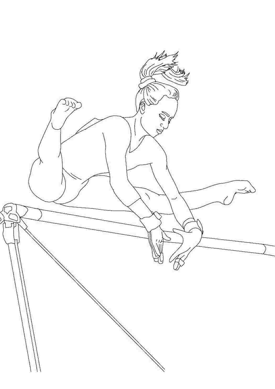 Раскраска Гимнастка