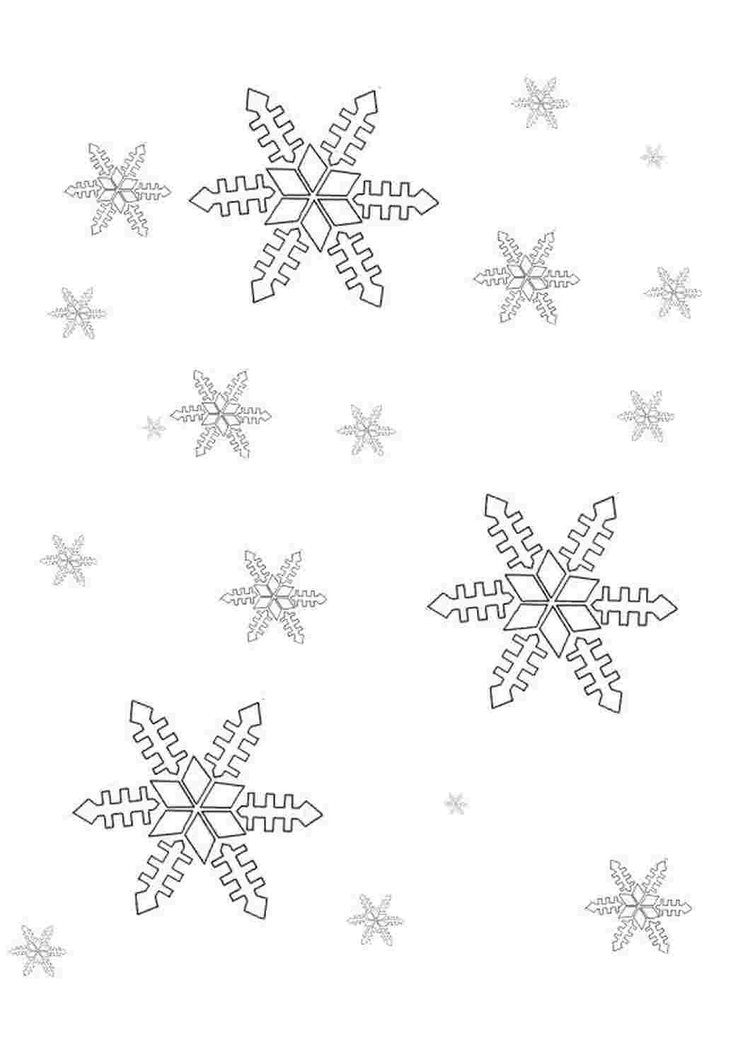 Раскраска Снежинки