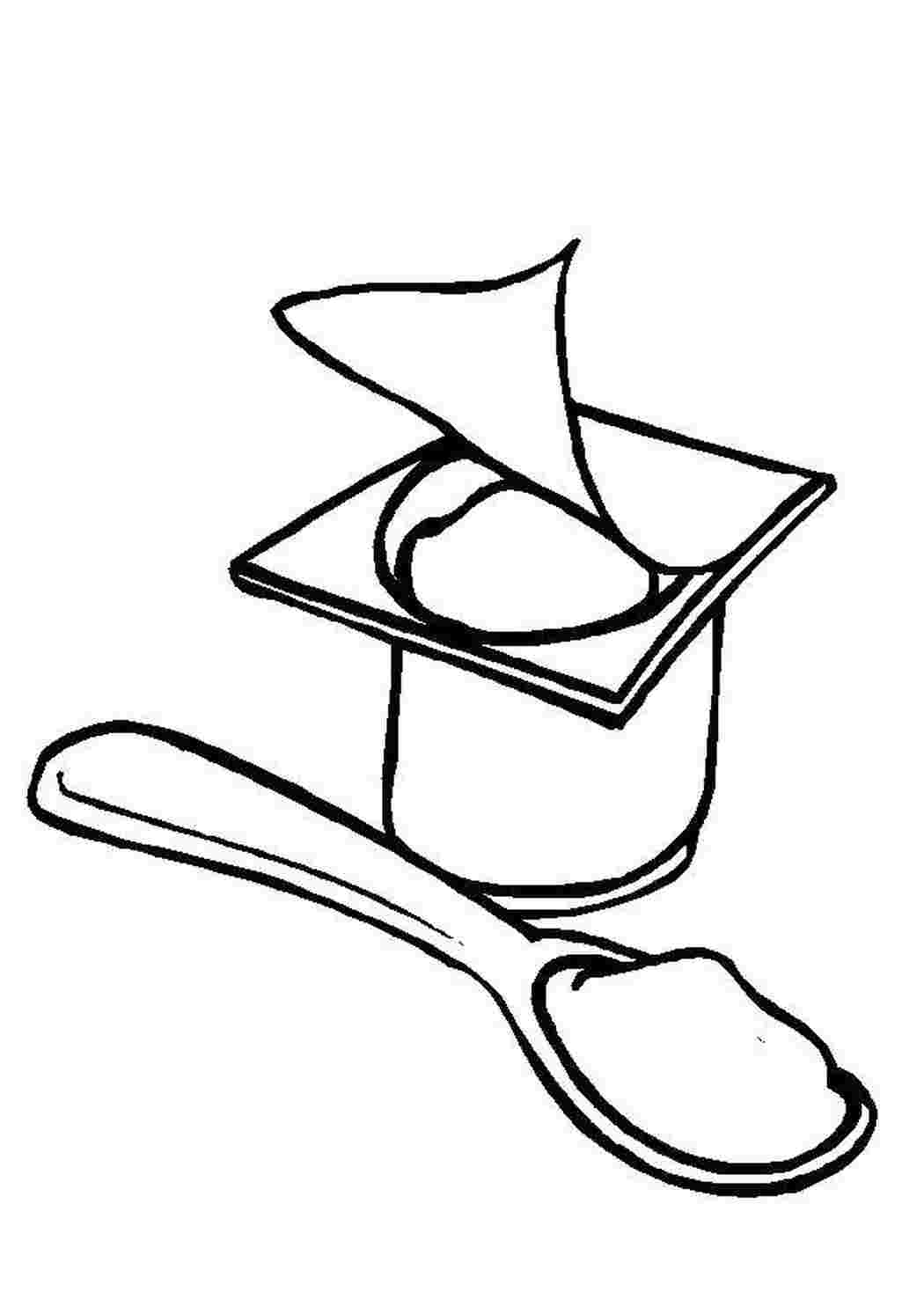 Раскраска Йогурт