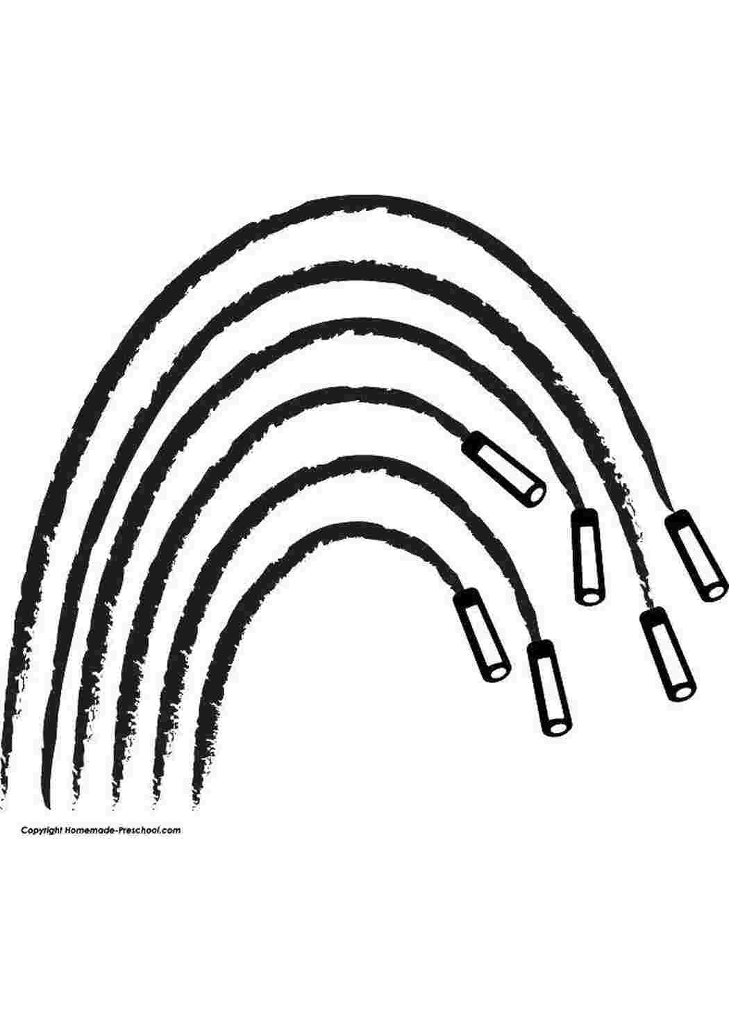 Раскраска Нарисованная радуга
