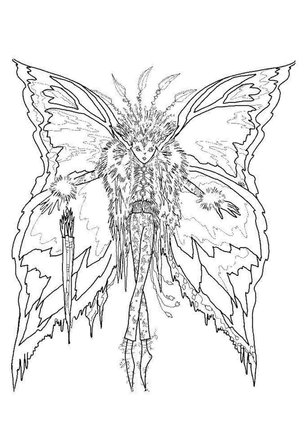 Раскраска Фея