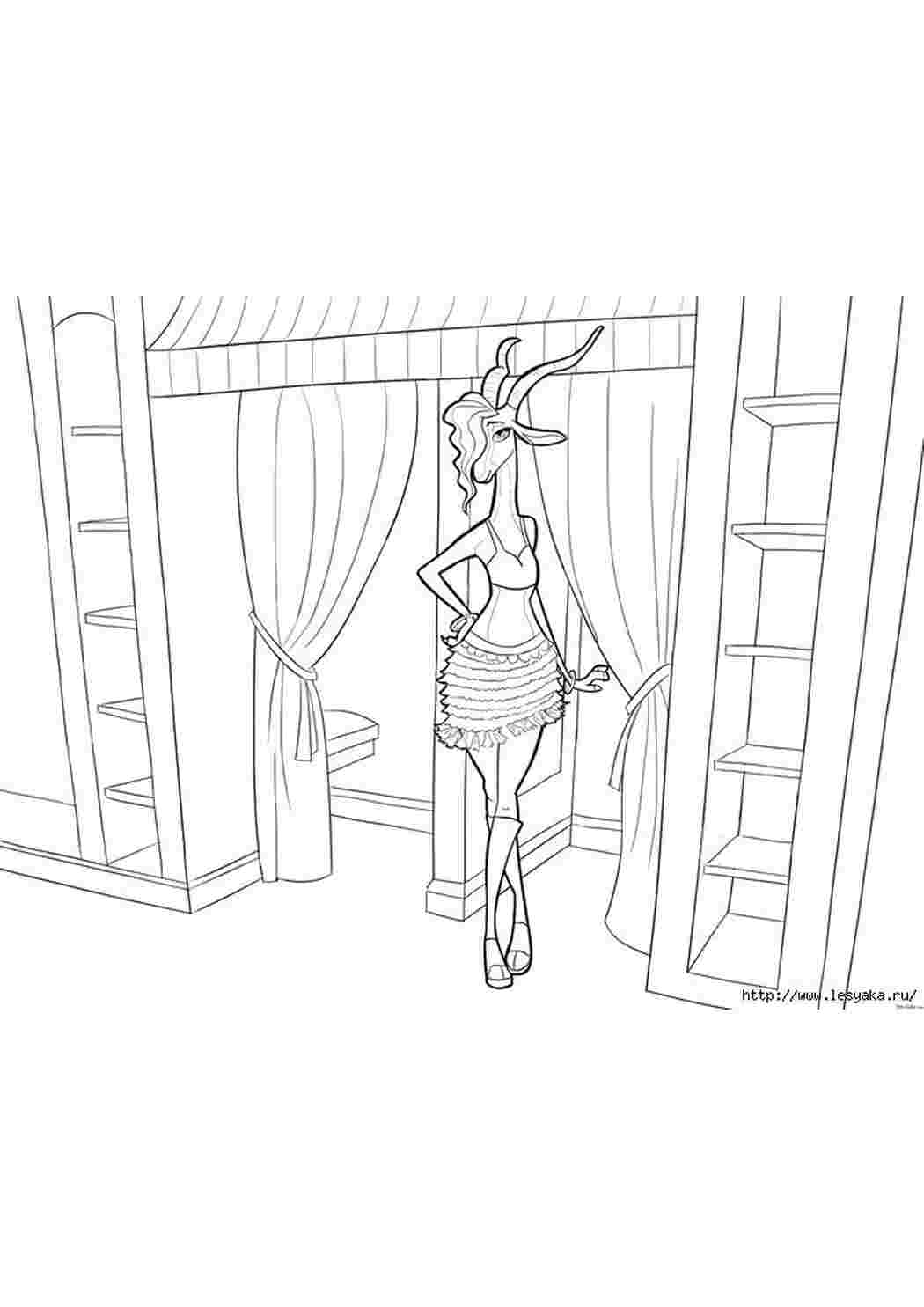 Раскраска коза