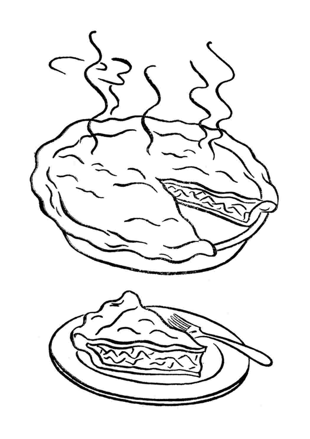Рисунок пирожок для раскрашивания