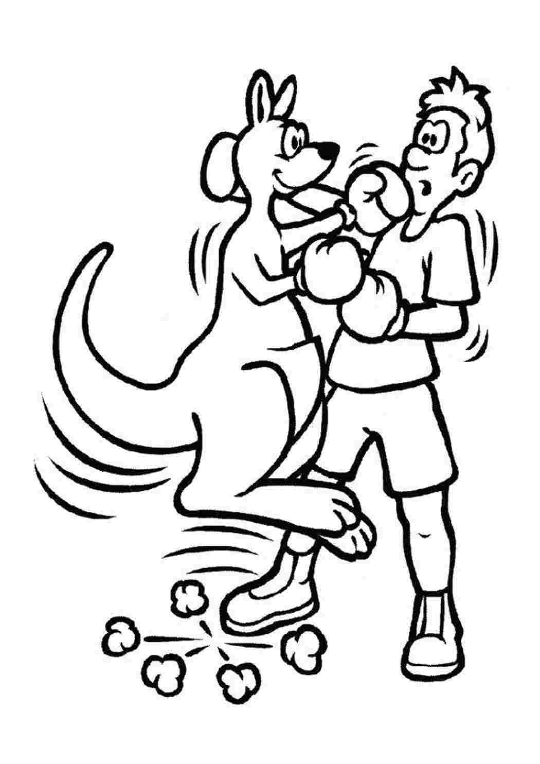 Раскраска Боксёры