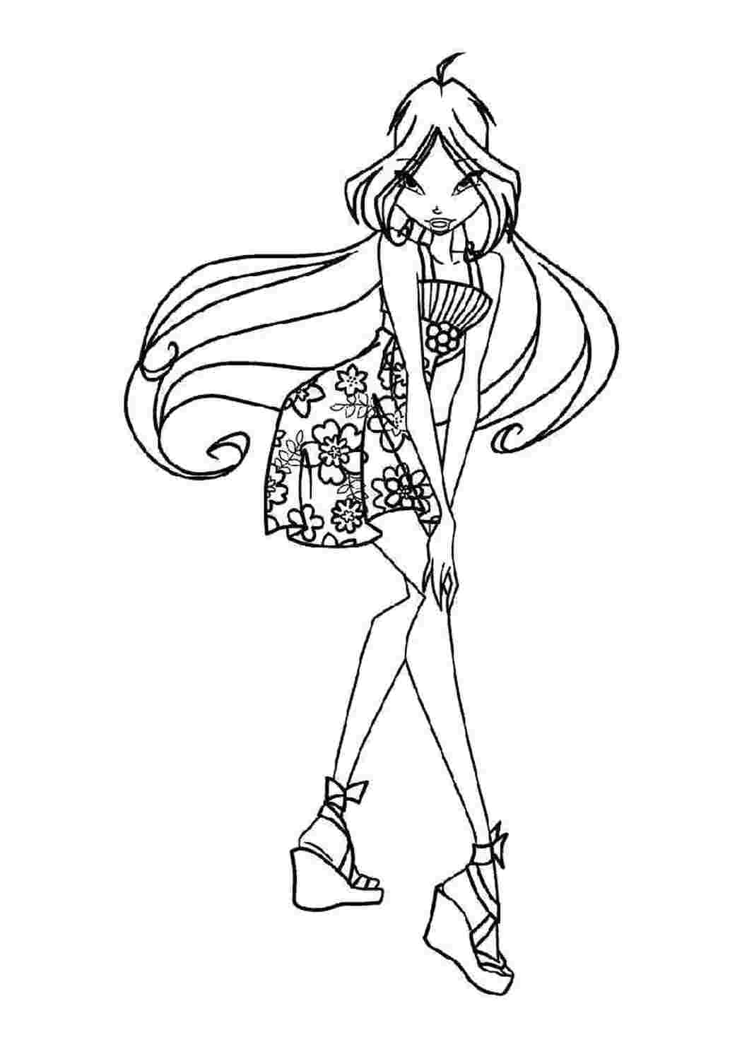 Раскраска Флора