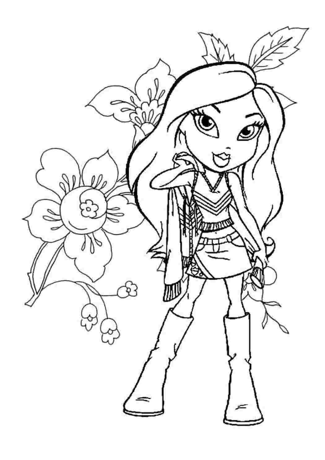 Раскраска девочка