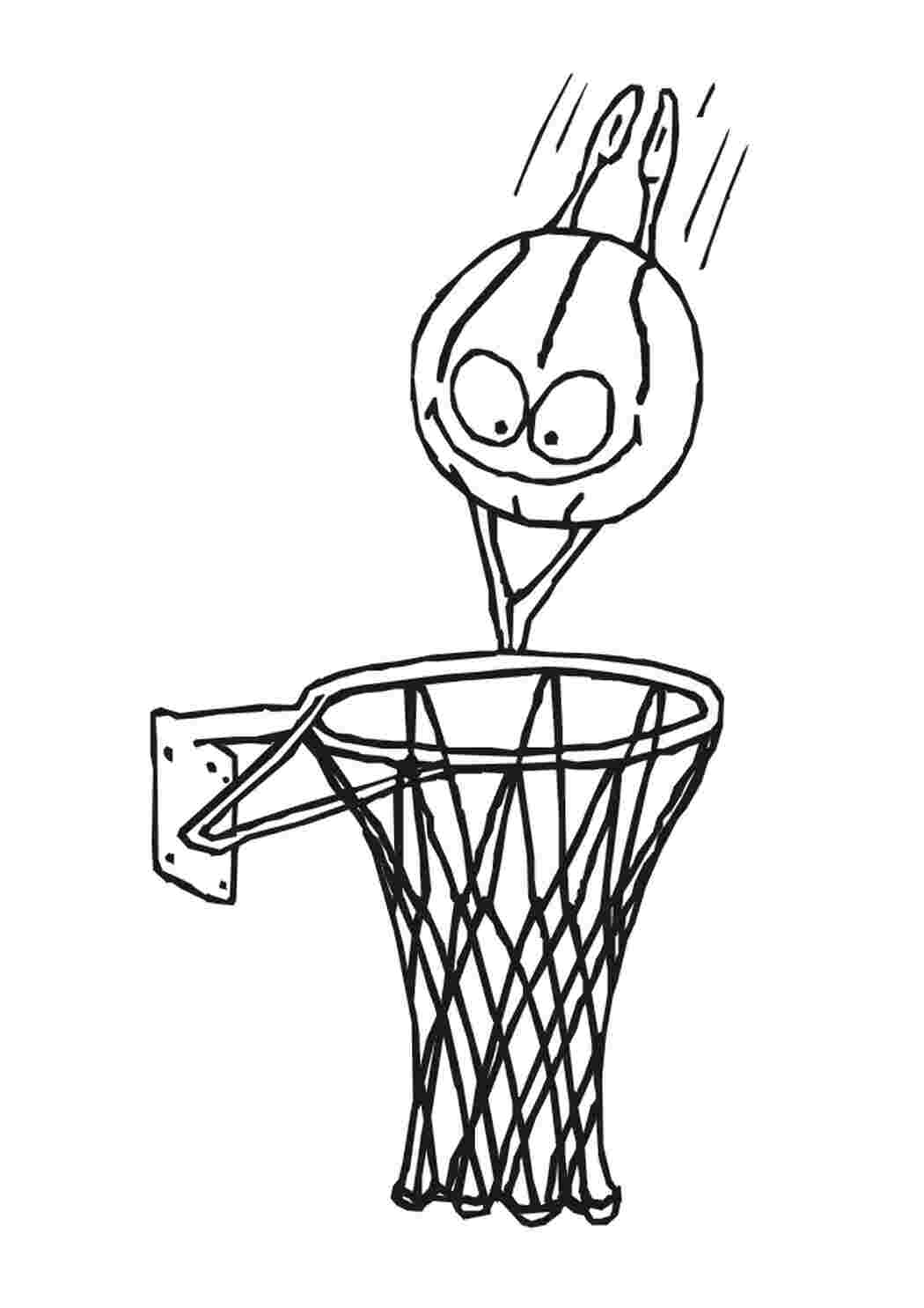 Баскетбольная корзина раскраска