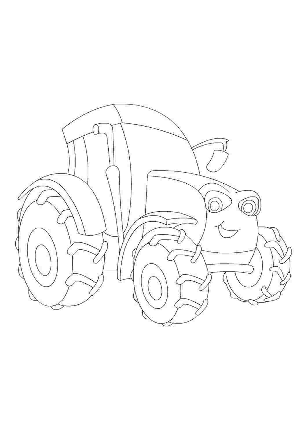 Раскраска Трактор