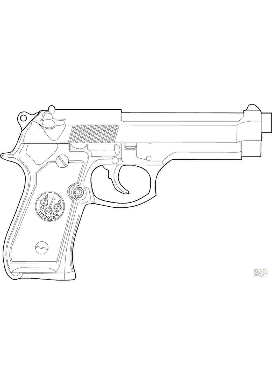 Раскраска Револьвер