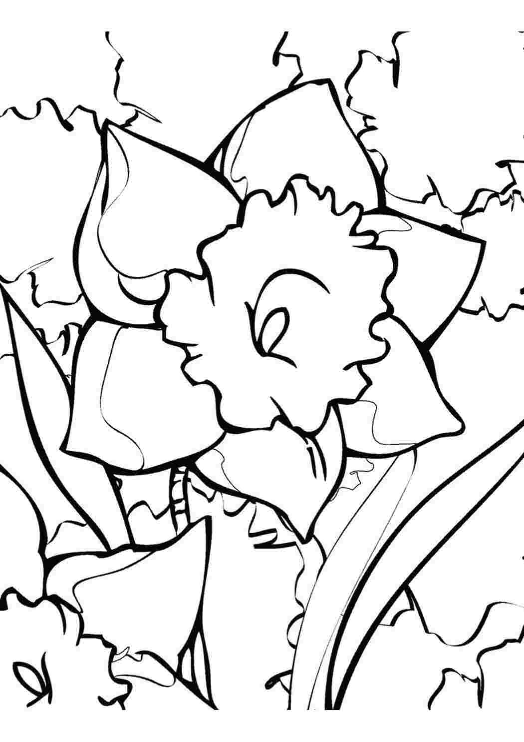 Раскраска Цветочек