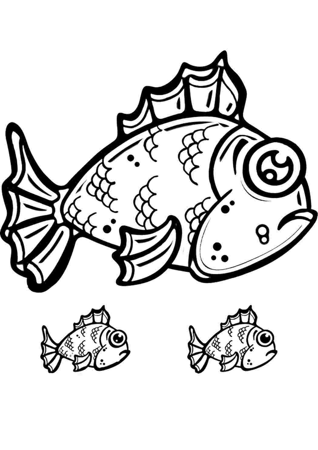 Экзотические рыбы раскраски
