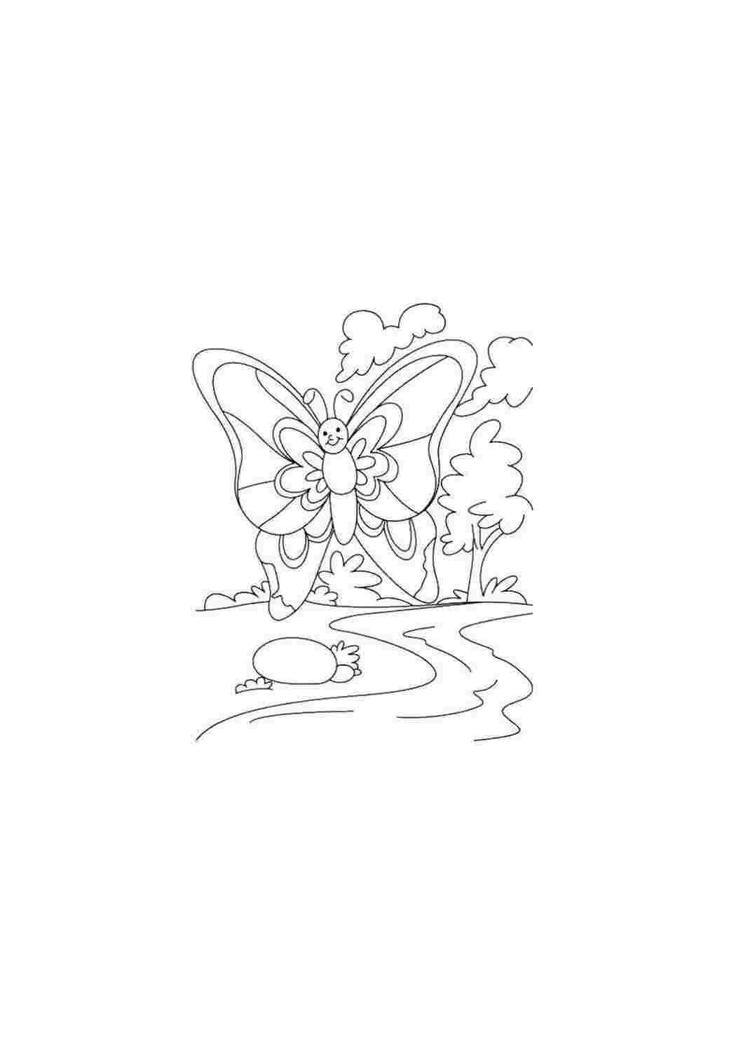 Раскраска Бабочка