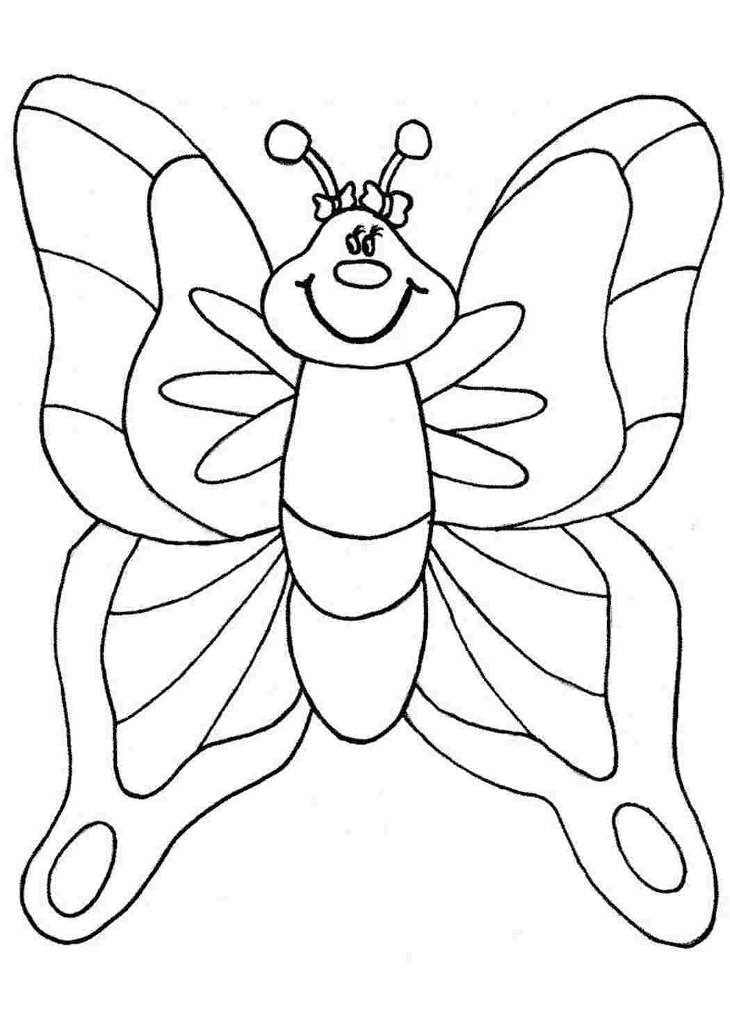 Раскраска Веселая бабочка 