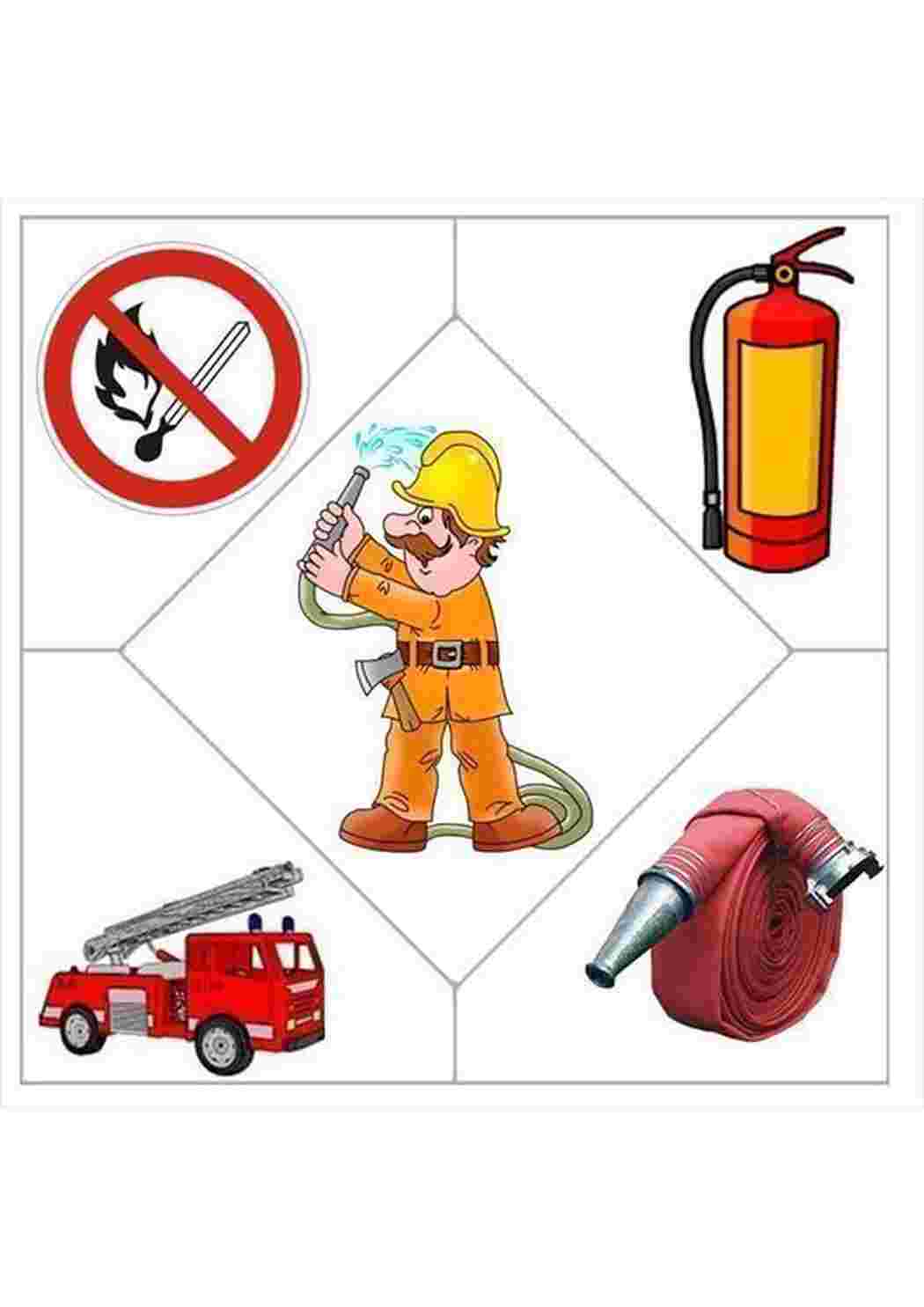 Карточки по пожарной безопасности для детей дошкольного возраста