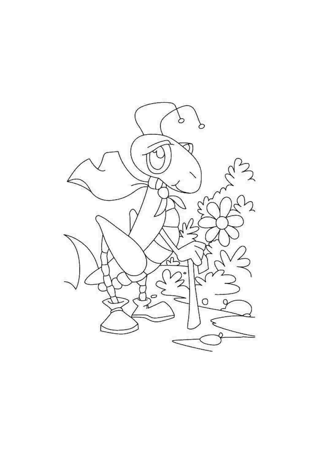 Раскраска Кузнечик