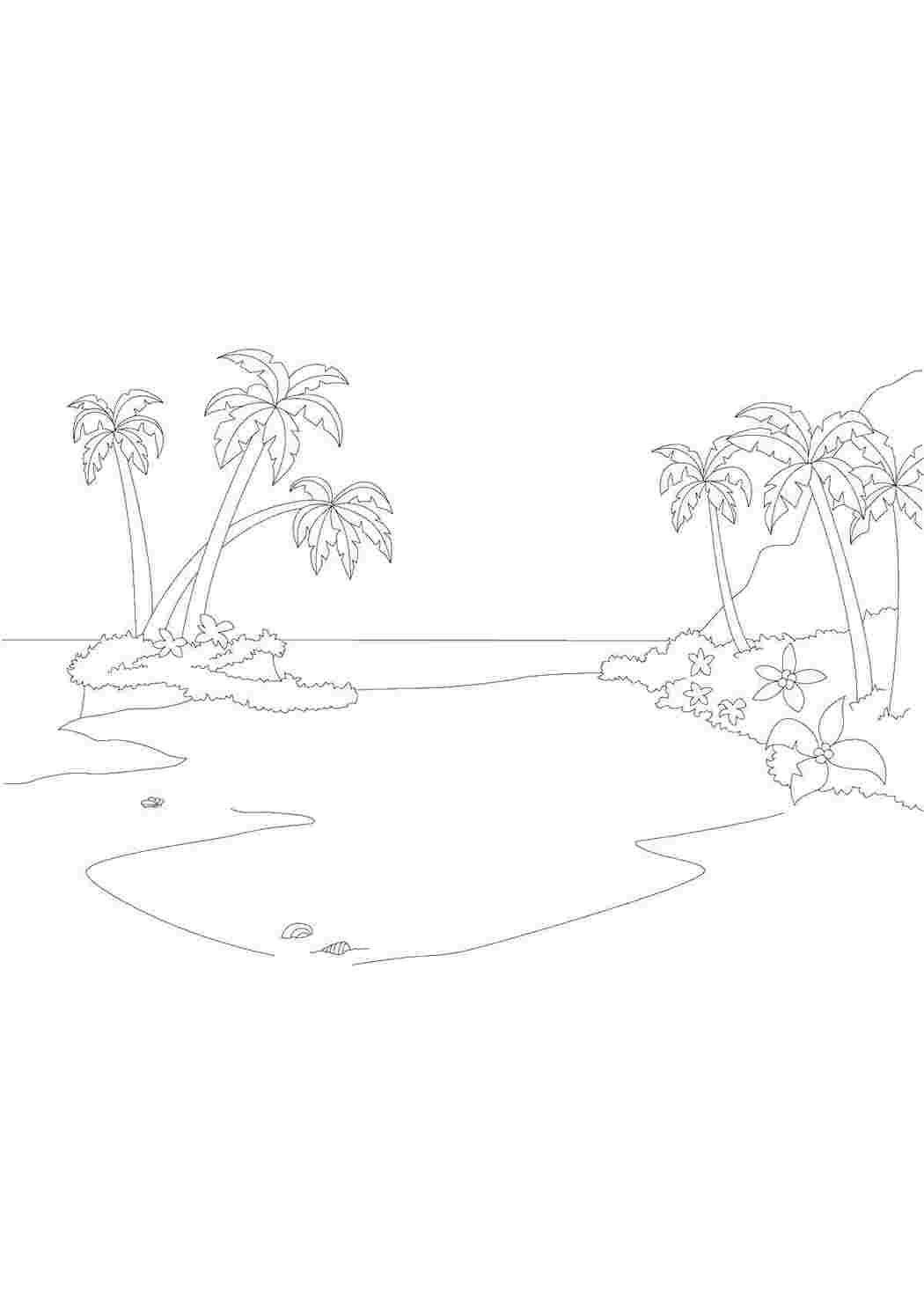 Раскраска Остров