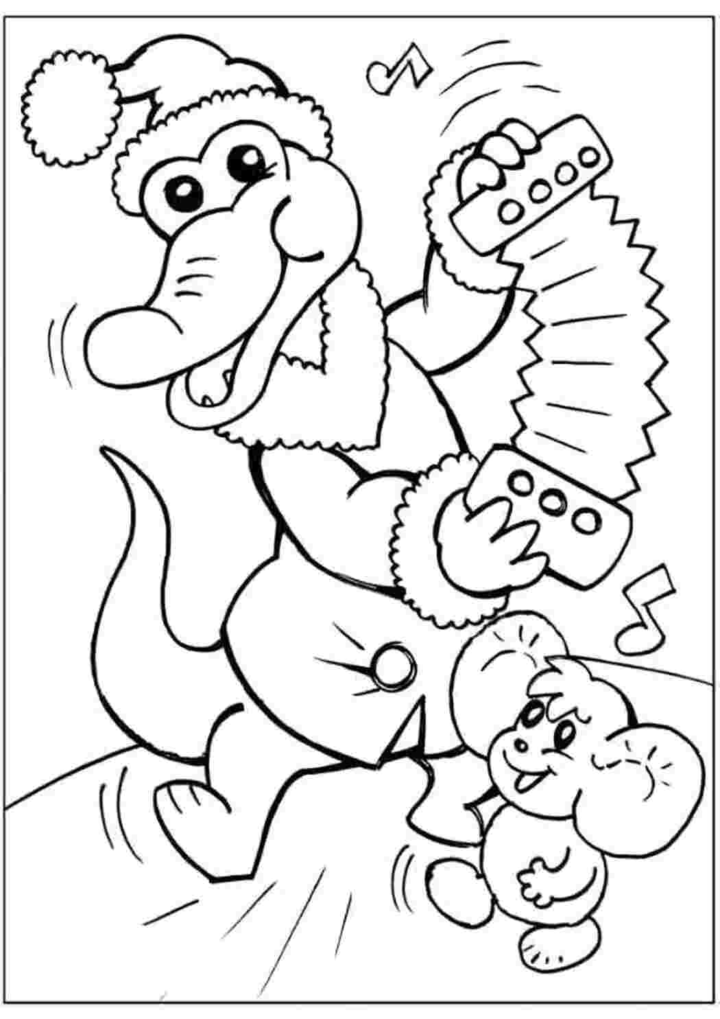 Раскраска чебурашка