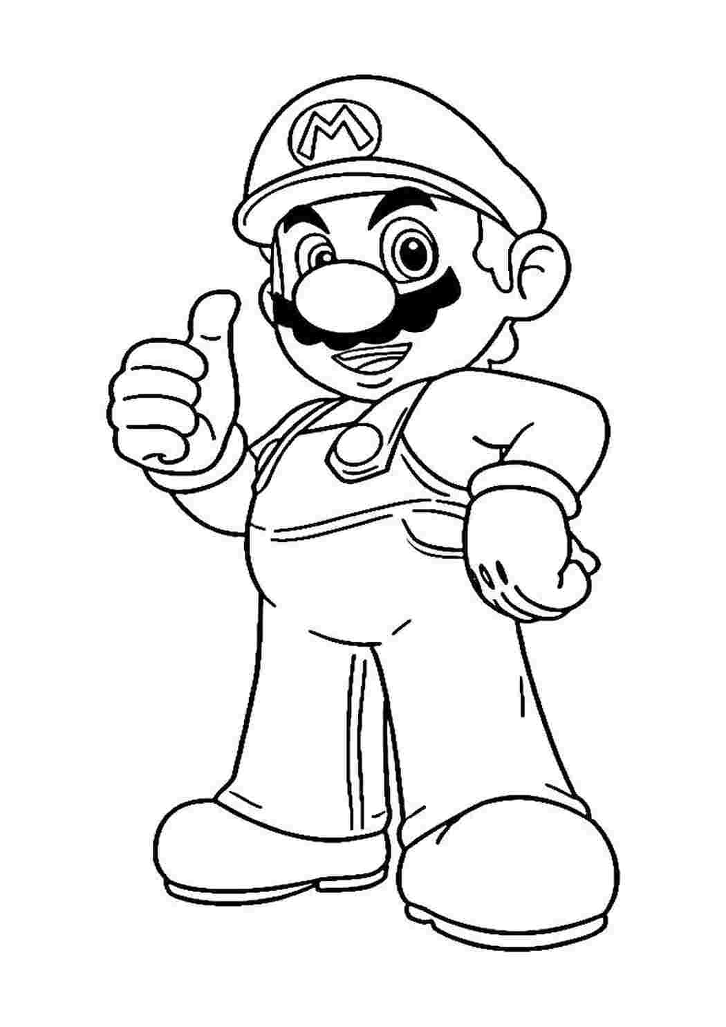 Раскраска Марио
