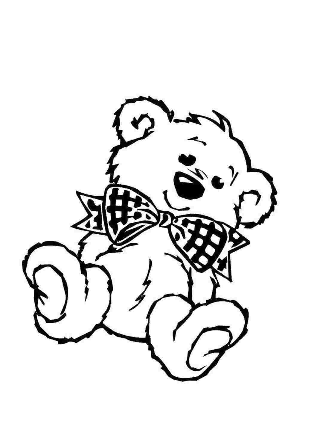 Медведь Тедди раскраска