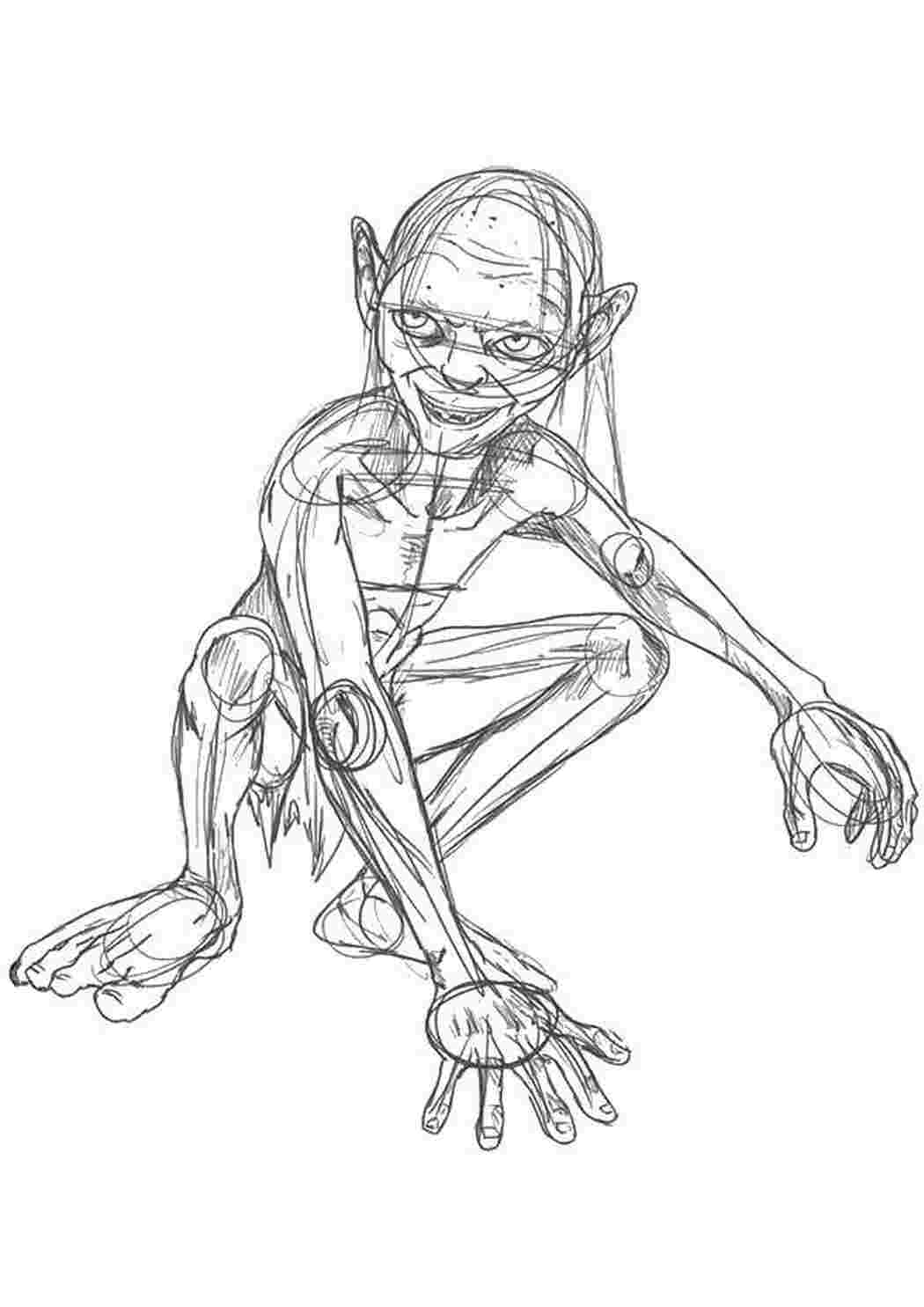 Раскраска Смеагол