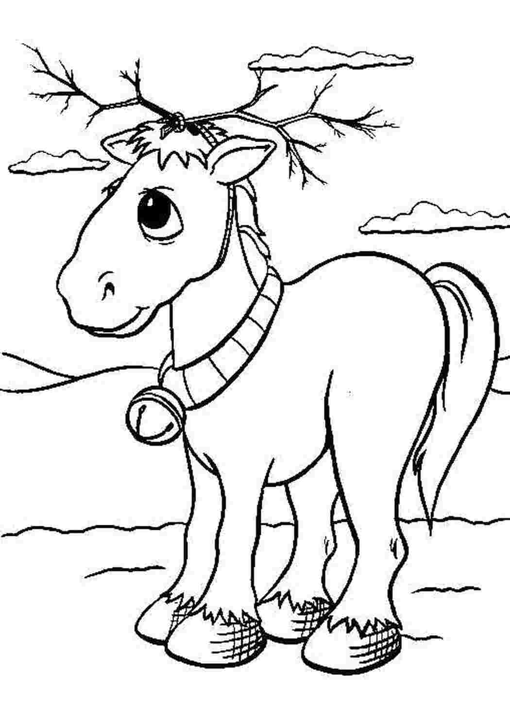 Раскраска Лошадка