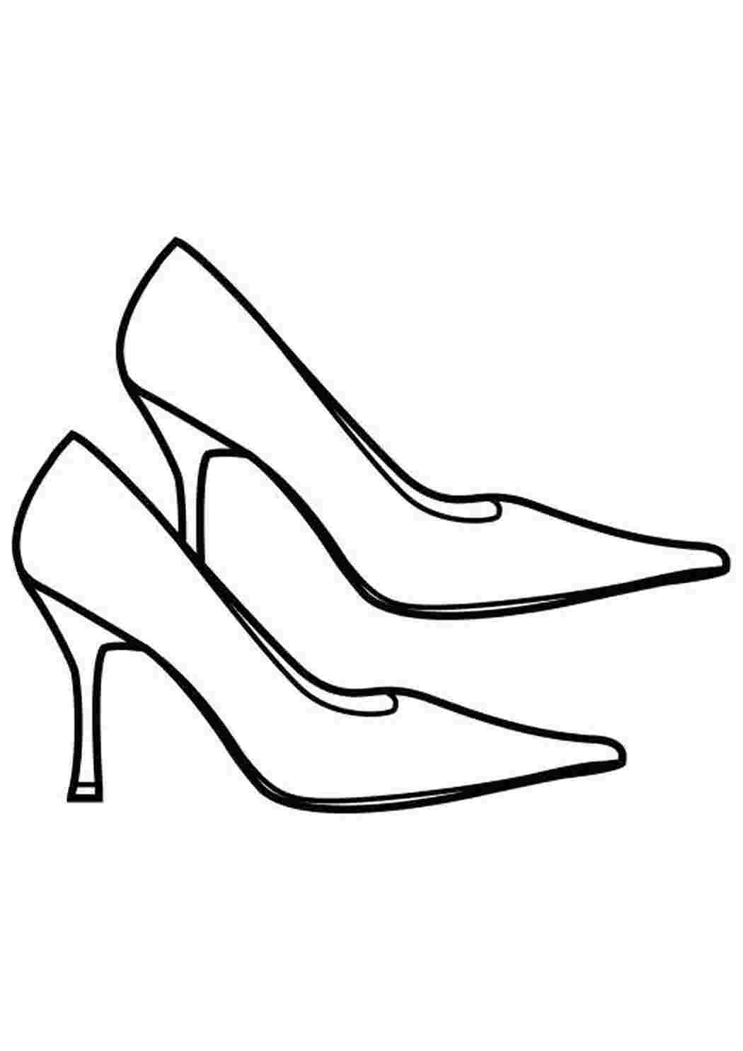 Раскраска Туфли на шпильке