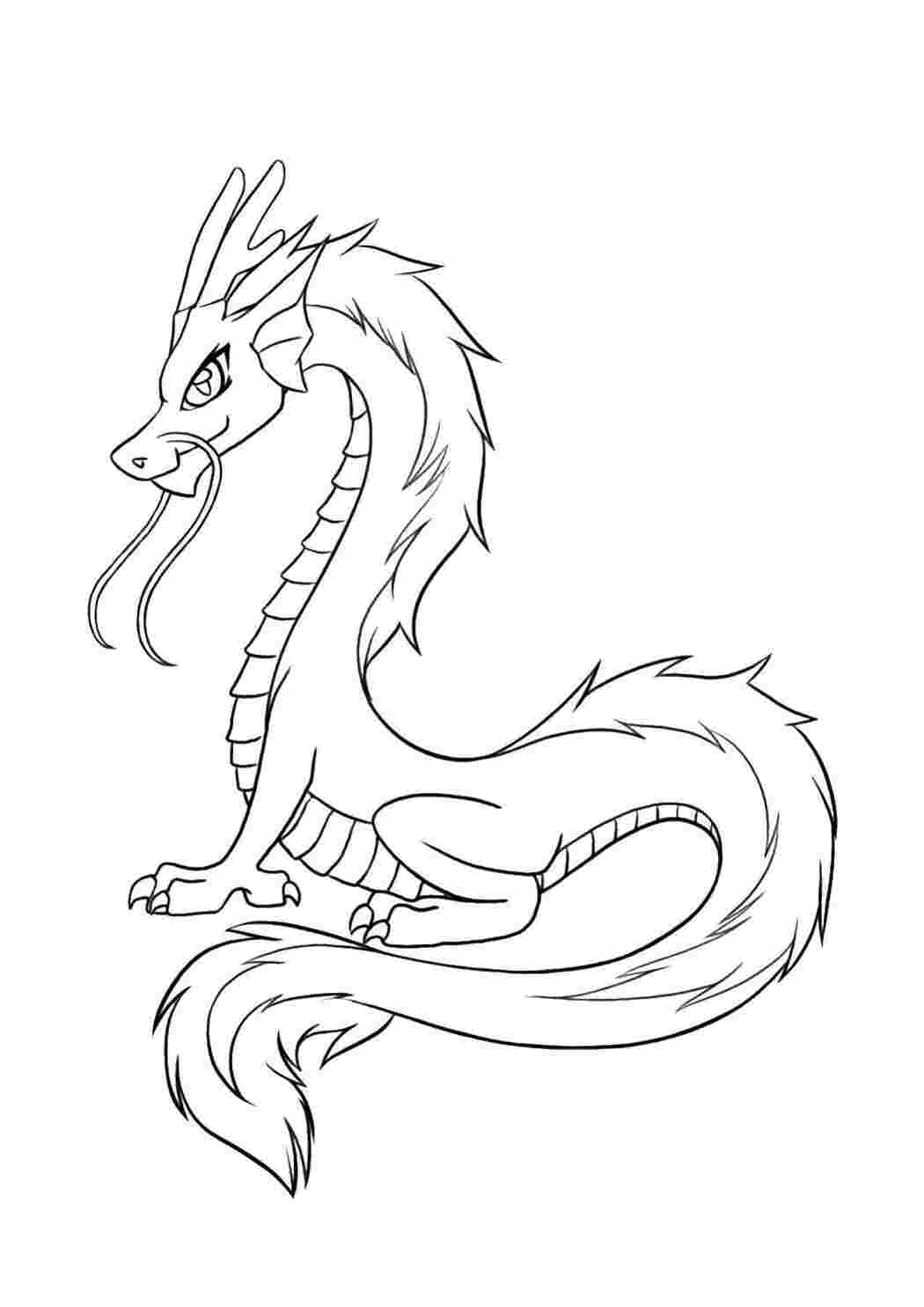 Раскраска Китайский дракон.