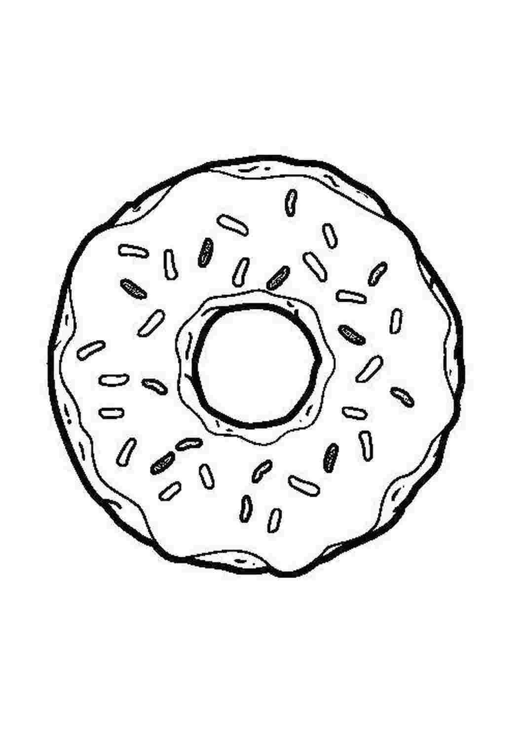 Раскраска Пончик