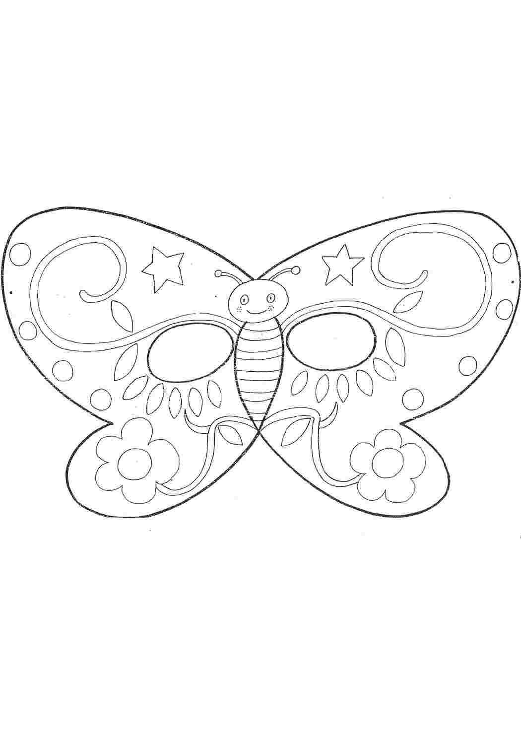 Раскраска Узорная бабочка