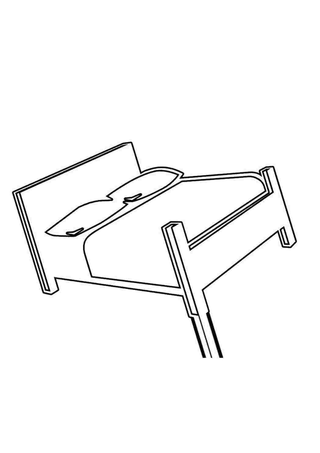 Раскраска Кровать