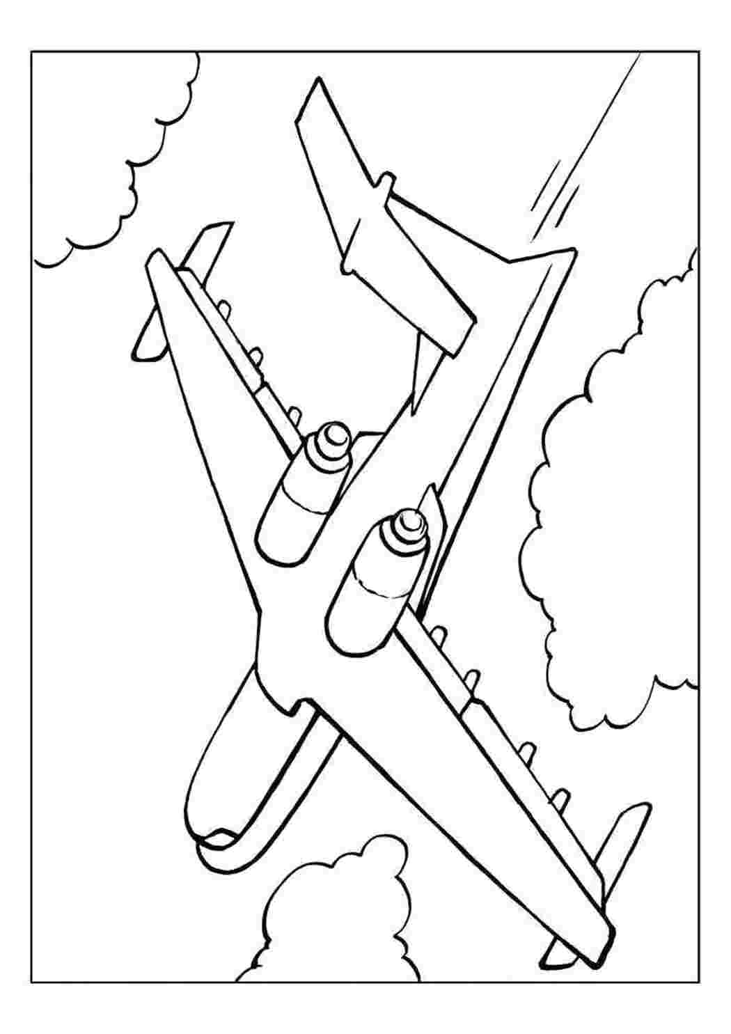 Раскраска Самолёт, самолет МЧС