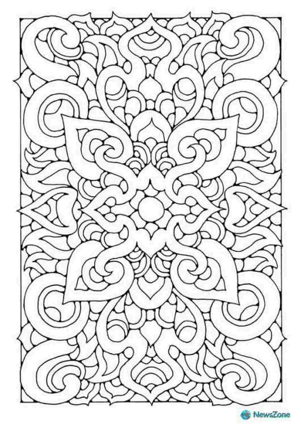 Раскраска Занятие взрослых для снятия стресса - раскраски.