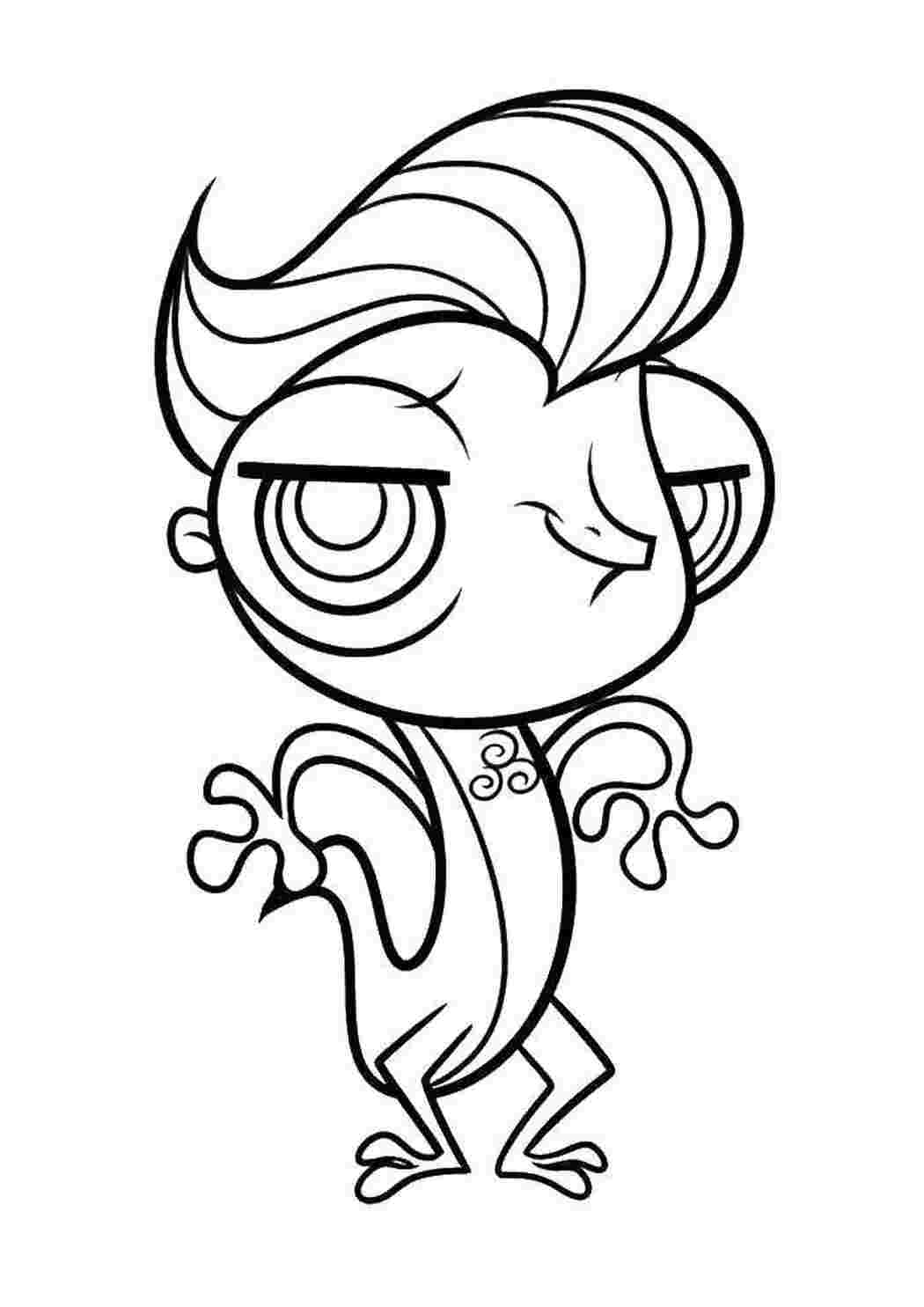 Раскраска Хамелеон